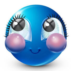fluttering eyelashes